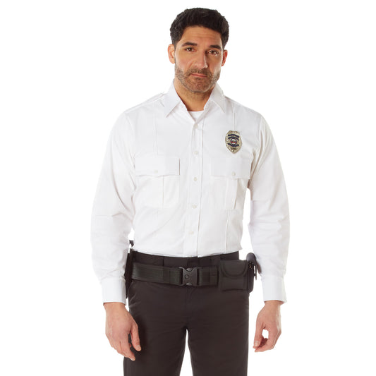 Long Sleeve White Police , EMS, Security dress uniform shirt