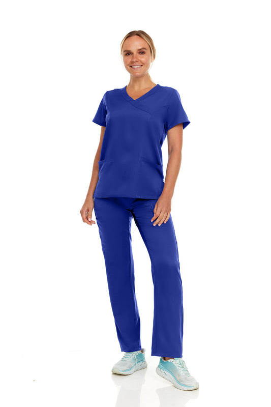 Mock Wrap Scrub Top . GREAT COLORS! GREAT BUY!