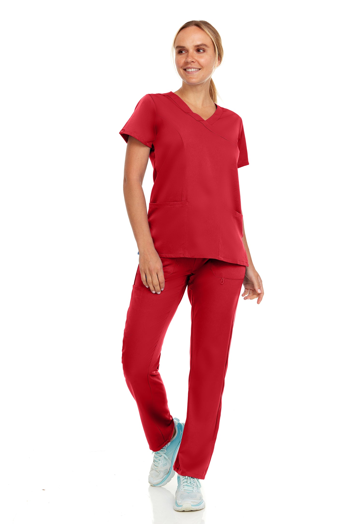 Mock Wrap Scrub Top . GREAT COLORS! GREAT BUY!