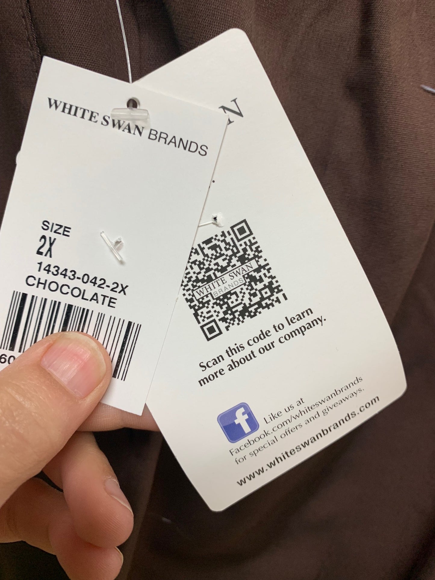 CLEARANCE WHite Swan Fundamentals cargo scrub pant chocolate