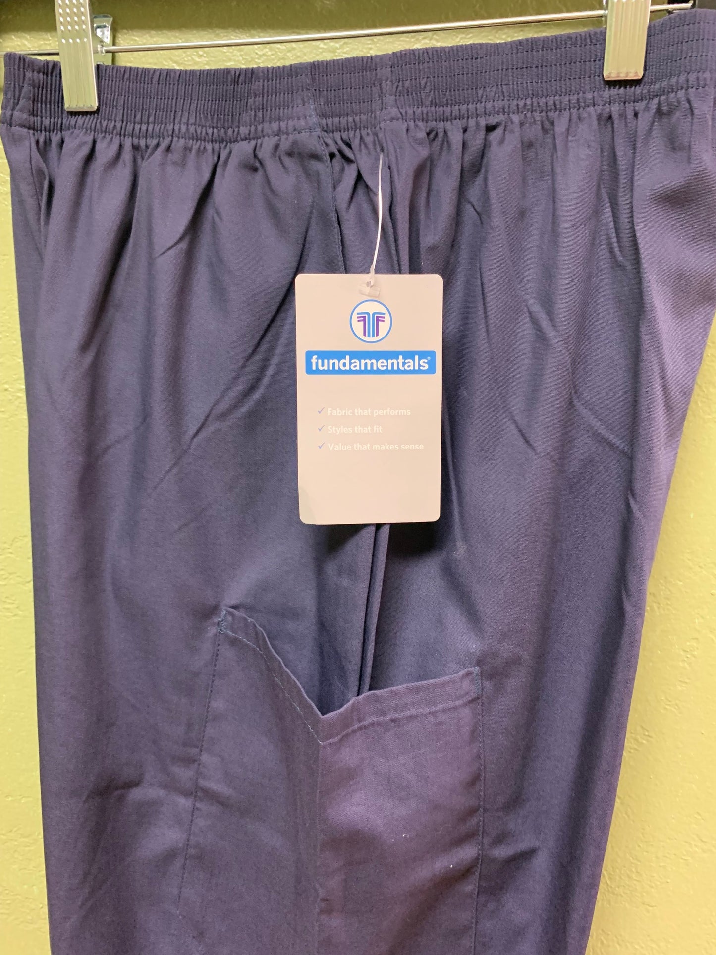 CLEARANCE Elastic Waist Cargo Scrub Pants