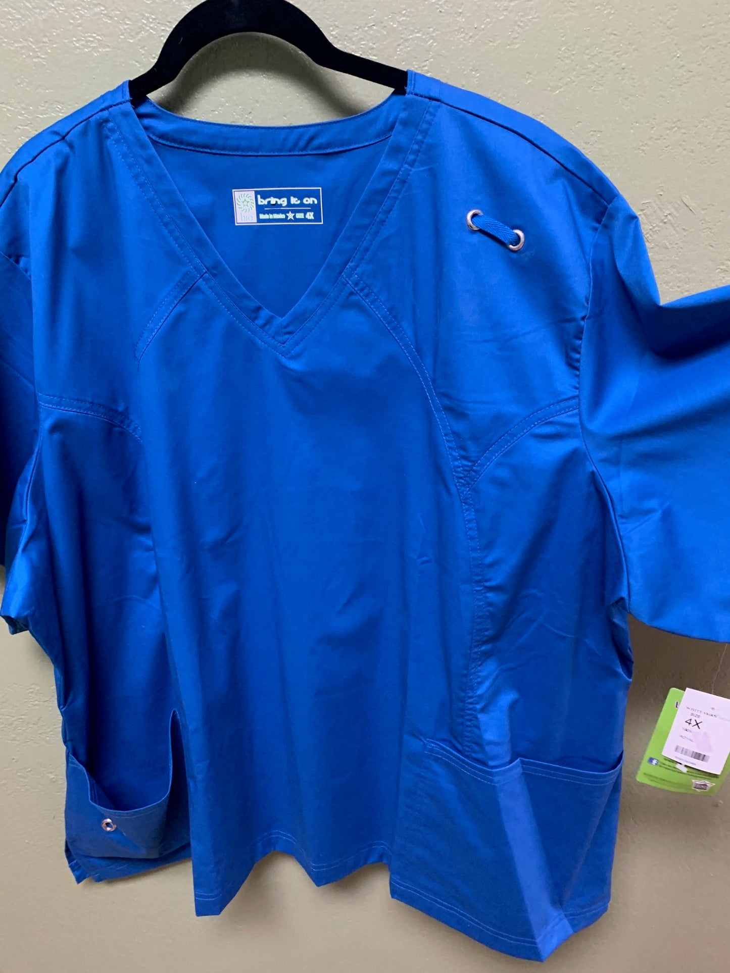 Bio White Swan 4XL Scrub Tops, Fashion Style