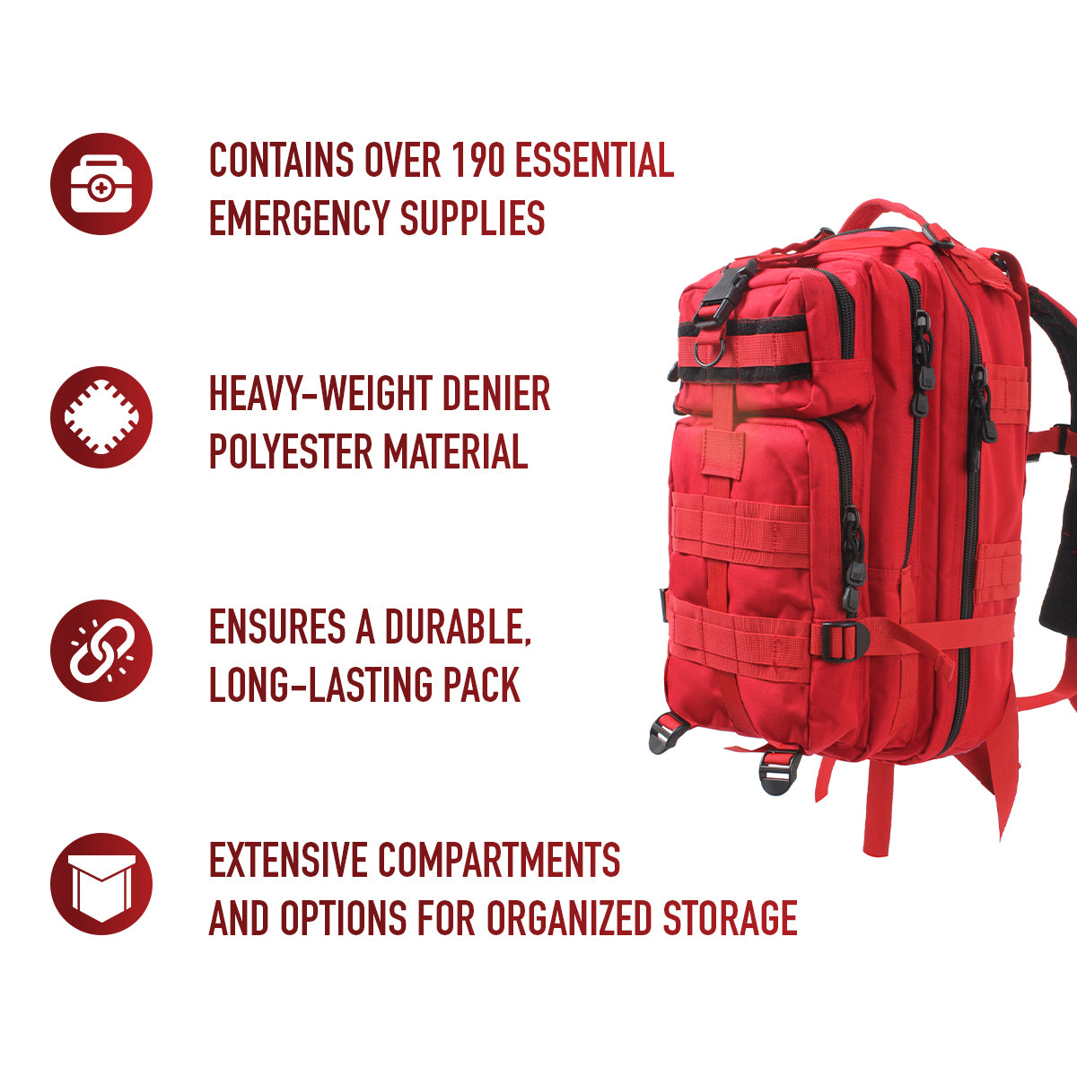 190PC Trauma Backpack Kit and Bag