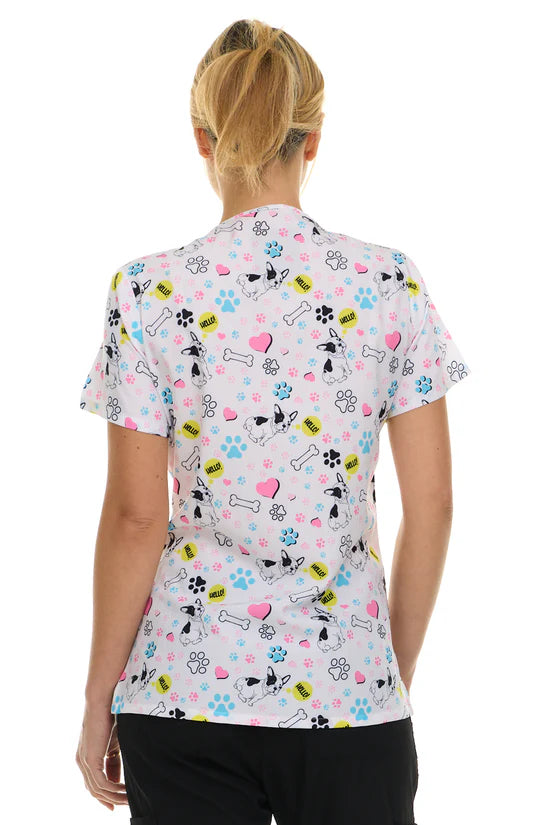 Kendall V-Neck Printed Top| 4513