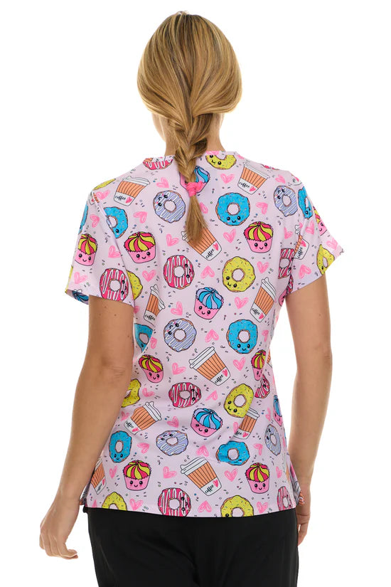 Kendall V-Neck Printed Top| 4513