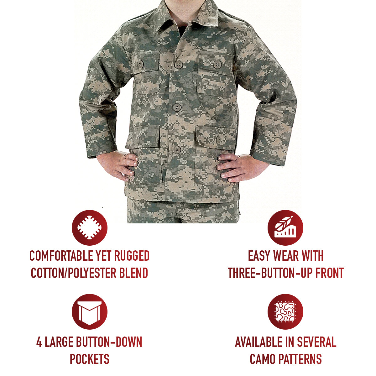 Kids Camo BDU Shirt