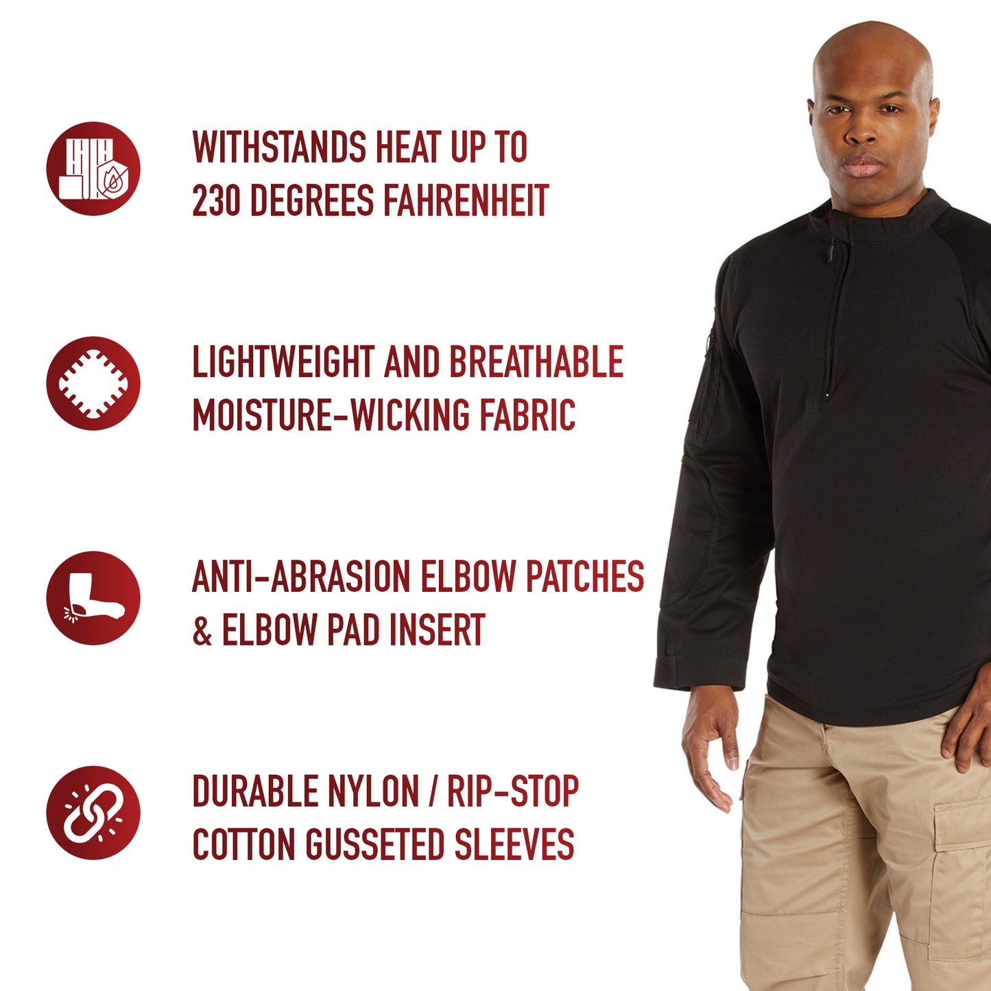 1/4  Zip Fire retardant combat tactical shirt