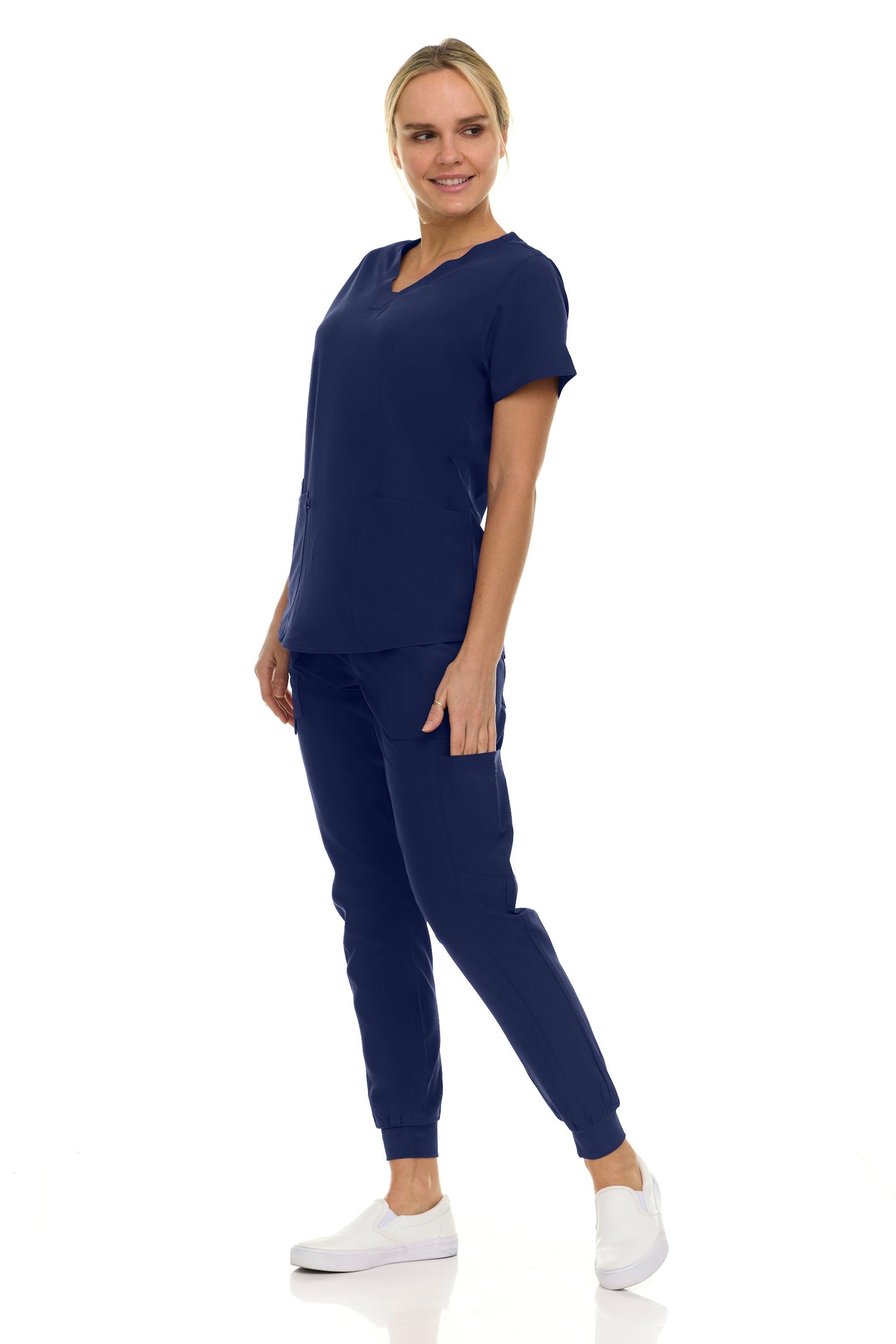 Renee - Hey Medical V-Neck Knit Jogger Set
